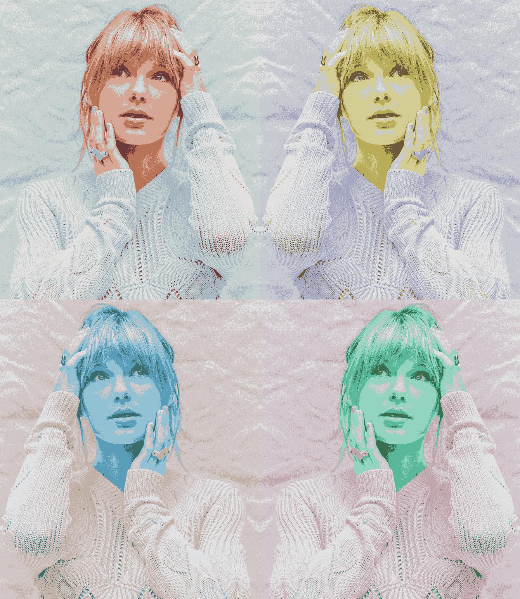 A picture of Taylor Swift inspired by Andy Warhol
